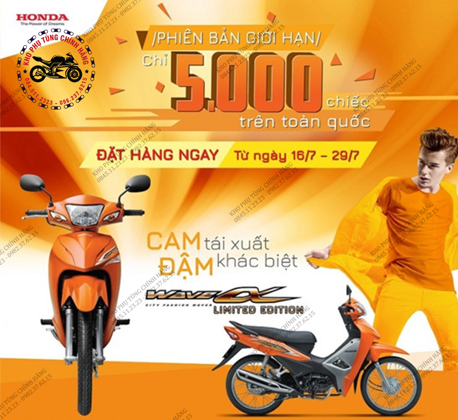 Giá xe Wave Alpha 2023  Xe máy Honda Wave A 110 mới nhất 2023